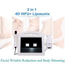 2 in 1 weight loss 4D hifu liposonix facial lifting machine beauty equipment for beauty salon