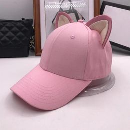 The new cat ears baseball cap for women and girl made of pure cotton equestrian cap topi female cute hat 2010279932956342n