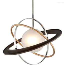 Pendant Lamps Lamp Led Art Chandelier Light Rings Planet Ceiling Droplight Kitchen Dining Room Hanging Bedroom Luminaires