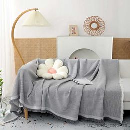 Blanket Knitted Sofa Blanket Throw Bedding Blanket Plane with Tassel Towel Large Sofa Cover for Travel Carpet R230615