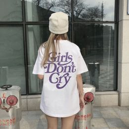 Men's T-Shirts Drop Harajuku Japan Girls Don't Cry Print T Shirt Men Women Short Sleeve Loose Casual Summer Cotton T shirts Hip Hop Top 230615