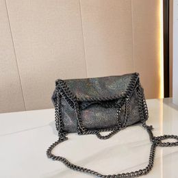 Evening bags designer stella mccartney falabella bag mini tote woman metallic sliver black tiny shopping fashion women Handbag high quality
