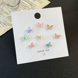 Ear Cuff Simple Colorful Fairy Stereo Butterfly Stud Earrings For Women Mini Cute Hypoallergenic Butterflies Earring Party Jewerly A954 230614