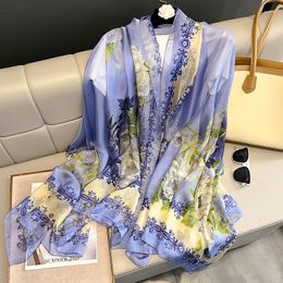 Scarves Summer Large Shawl Beach Towel Spring And Autumn Long Women's Yourou Yarn Oversized Gauze Scarf Pleated Pareo 2023