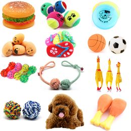 Rubber Squeak Toy for Dog Screaming Chicken Chew Bone Slipper Squeaky Ball Dog Toys Tooth Grinding Training Pet Toy Supplies