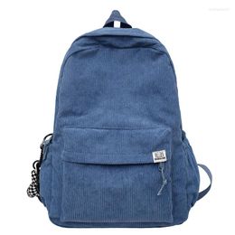 School Bags Corduroy Backpacks Solid Cotton For Teenage Girls 2023 Simple Leisure Or Travel Winter Soft Satchels