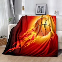 Blankets Basketball custom lightweight thermal insulation blanket for children and adult office blankets Sports blanket Sofa bed blanket 230614