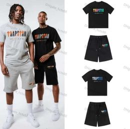 Men's Trapstar T Shirt Set Letter Embroidered Tracksuit Short Sleeve Plush Shorts Tidal flow design 665ess