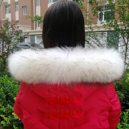 Scarves 2023 Luxury Natural Real Raccoon Fur Collar White Beige Scarf Women Men Coat Winter Jackets Decor 75 12.5cm