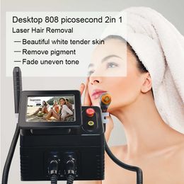 Portable 2 in 1 diode laser 808nm hair removal machine picosecond Laser Tattoo remover Machine