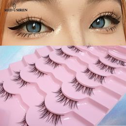 Makeup Tools RED SIREN Manga Lashes Korean 57 Pairs Wispy Natural False Eyelashes Cat Eye Eyelash 230614