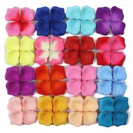 Decorative Flowers 500Pcs 33 Colours Simulated Rose Petals Non-woven Fabric Flower Classical Wedding Decoration Romantic Atmosphere Supplies