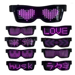 Sunglasses Frames App Control Bluetooth Led Party Glasses Customised Languages USB Charge Flashing Luminous Eyewear Christmas Concert