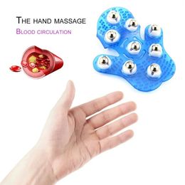 portable glove 360° scroll magnetic beads pain relief relax massager tool 9 roller balls full body massage for neck back shoulder buttocks muscle massager