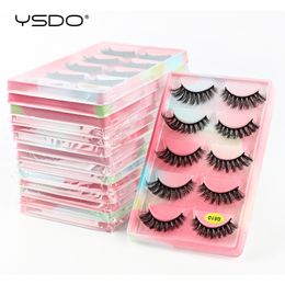 Makeup Tools YSDO Mink Eyelashes Wholesale 21050100 Boxes Fluffy 3D Lashes Natural Long Volume False Bulk Faux Cils 230614