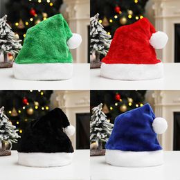 Berets 7colour Plush Christmas Hat Party Baby Adult Santa Hats Red Decoration Year Kids Gift Beanie Winter Keep Warm