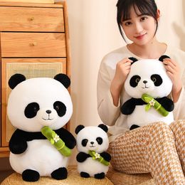 25/35/45cm Lovely Panda Plush Toys Cute bamboo Panda Bears with bamboo Plushie Doll Stuffed Animal Toy For Kids Best Gift