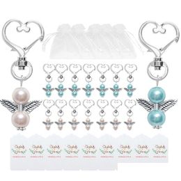 Party Favour Angel Keychains Thank You Tags Gift Bags Guest Return Favours Baby Shower Bridal Wedding Gifts 1295 V2 Drop Delivery Home Dhu3D