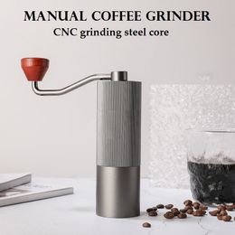 Manual Coffee Grinders Manual Coffee Grinder Hand Adjustable Steel Core Burr For Kitchen Portable Hand Espresso Coffee Milling Tool 230614