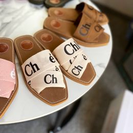 Slipper shoes 52 models for women Mules flat slides lace Lettering Fabric canvas slides Leather Sole Sloping heel shoes 35-41