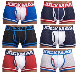 Underpants JOCKMAIL Fashion Dynamic Boxer Briefs Casual Home Men's Underwear Low Waist Breathable Sports Male Underpants Beach Shorts 230615