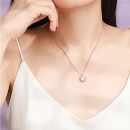 Pendant Necklaces 2023 Korean Version Fashion Roman Numerals Dainty Necklace Black White Color Acrylic For Women Jewelry Gift