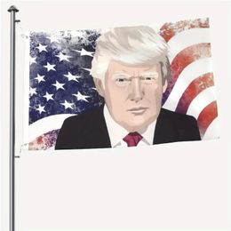 1pc Donald Trump Art Creative Flag, Polyester Cloth Festival Party Flag, Trump Election Decoration Flag For Garden Patio Bedroom Living Room Tablecloth Dorm