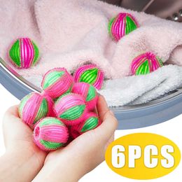 New 6/1Pcs Washing Machine Hair Remover Laundry Balls Reusable Fluff Cleaning Ball For Dirty Collection Household Cleaning Supplies