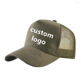 Ball Caps Embroidery Logo Custom Print Women Baseball Cap Adult Mesh Breathable Summer Snapback MenGolf Hat Outdoor Unisex Plain Visor