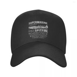 Ball Caps Supermarine Spitfire Baseball Cap Sports Adjustable Fighter Plane War Pilot Aeroplane Dad Hat Spring Hats Snapback