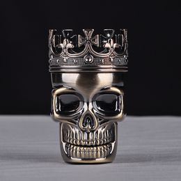 Free Shipping Skull Grinder for Dry Herb 2 Pieces 46mm*77mm Smoking Tobacco Grinders Water Bong Accessory