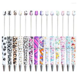 Beadable Pens Plastic Bead Pen Ballpoint DIY Cute Boys Girls Gift