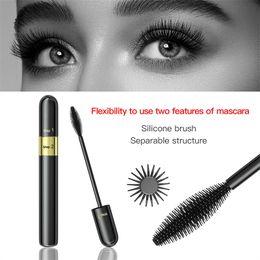 Double Effect Mascara 4D Lengthening and Extra Volume Waterproof Black Mascara False Eyelash Effect Eye Makeup Tool Cosmetics