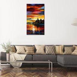 Contemporary Canvas Art Living Room Decor I Saw A Dream Hand Painted Oil Painting Landscape Vibrant