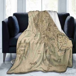 Blanket Blanket Middle Earth Map Throw Blanket Ultra Soft Velvet Blanket Lightweight Bed Blanket Quilt Durable Home Decor Fleece Blanket R230615