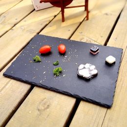 Plates Japanese Western Plate Flat Bluestone And Korean Cuisine Stone Rock Snack Cake Storage Tray
