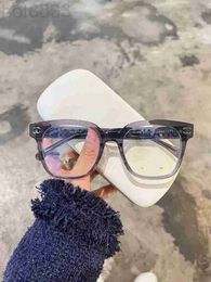 Fashion Sunglasses Frames Designer Grey Korean Large Frame Glasses, Round Face, Slimming Effect, Anti Blue Light for Women, Can Be Matched in Different Degrees EM3S