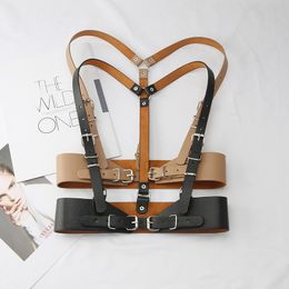 Other Fashion Accessories Fashion Trend Women Men Gothic Handmade PU Leather Harness Belts Body Bondage Waist Straps Punk Rock Stylish Accessories 230615