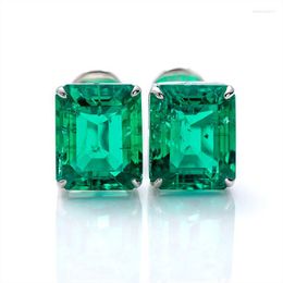 Loose Gemstones 925 Silver Earring Charm Jewellery Lab Created Emerald Fancy Women Moissanite Factory Hoop