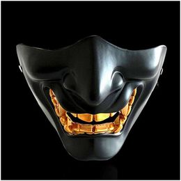 Party Masks Oni Devil Traditional Japanese Halloween Mask Demon Fancy Dress Prajna Cosplay Tactical Festival Y200103 Drop Delivery H Dhxgq