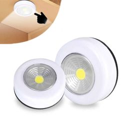 New 2PCS Portable COB Hand Press Light Self Adhesive LED Night Light Cabinet Light Wall Light Wardrobe Closet Light Home Lighting