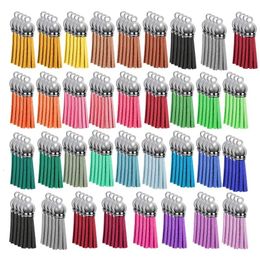 Key Rings 140Pcs Tassel Keychain Bulk Set for DIY Leather Pendants Keychain Acrylic Jewellery Accessories 230614