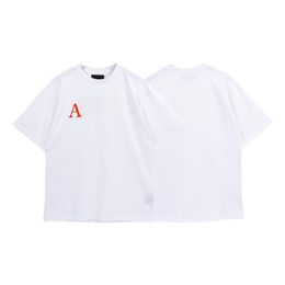 shirts for men designer Mens T-Shirts Alphabet Embroidery Colourful Splash Ink Graffiti Alphabet slogan Print High Street T-shirt