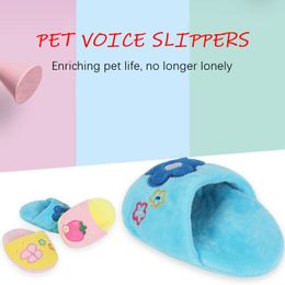 Pet Dog Toys Fleece Bite-resistant Teeth Slippers Dog Shoes Toys Puppy Cat Toy For Small Dogs Pet Supplies