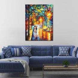 City Life Landscape Canvas Art Inside The Dream Hand Painted Kinfe Painting for Hotel Wall Modern