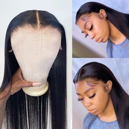 30inches Brazilian Straight Lace Front Wig 13x6/4 Lace Front Human Hair Wigs Pre Plucked 180% Lace Frontal Wig Lace Closure Wig