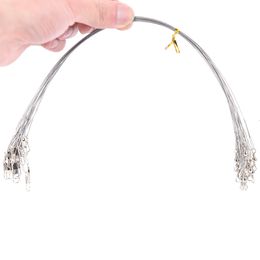 Braid Line 20Pcslot Steel Wire Leader With Fishing Accessory Silver Colour Leadcore Leash 15CM 20CM 30CM 230614