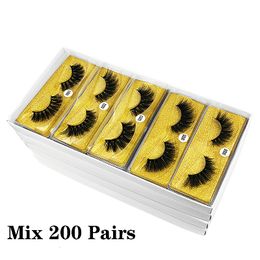 Makeup Tools 3D Mink Eyelashes Wholesale 30100200 Pairs makeup lashes Pack Natural False Thick Fake Bulk Items 230614