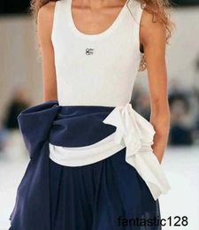 Women Crop Top Tanks Camis Tops Designer Anagram-embroidered Cotton-blend Shorts Skirts Yoga Suit Two Piece Dress Vest Ladies Solid Vintage T Shirt Femme