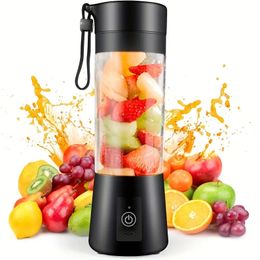 1pc Portable Electric Fruit Juicer, USB Charging, Mini Smoothie Blender, 380ml/13.37in, Personal Size Juicer Cup